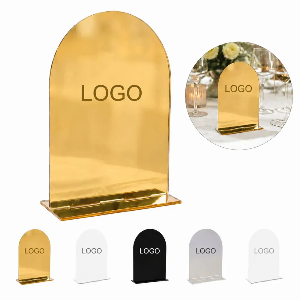 Clear Double-Sided Acrylic Table Sign Holder for Events
