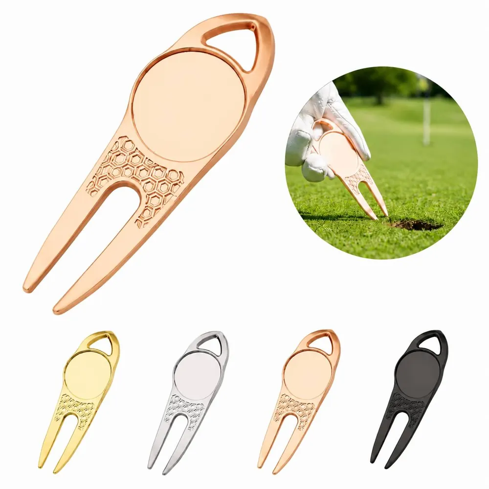 Zinc Alloy 3-in-1 Golf Divot Repair Tool with Custom Print 2