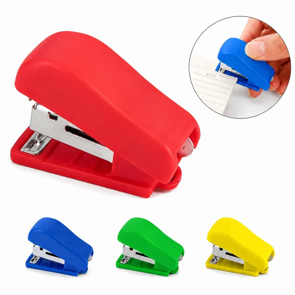 Compact Mini Stapler for 10# Staples, Top-Loading Metal 2