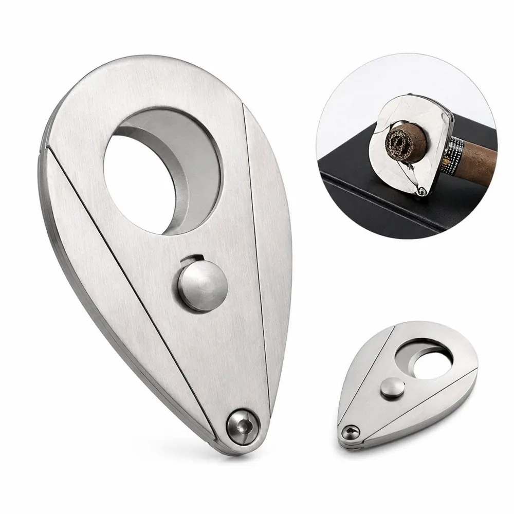 Water Drop Stainless Steel Cigar Cutter, Precision Cut 2