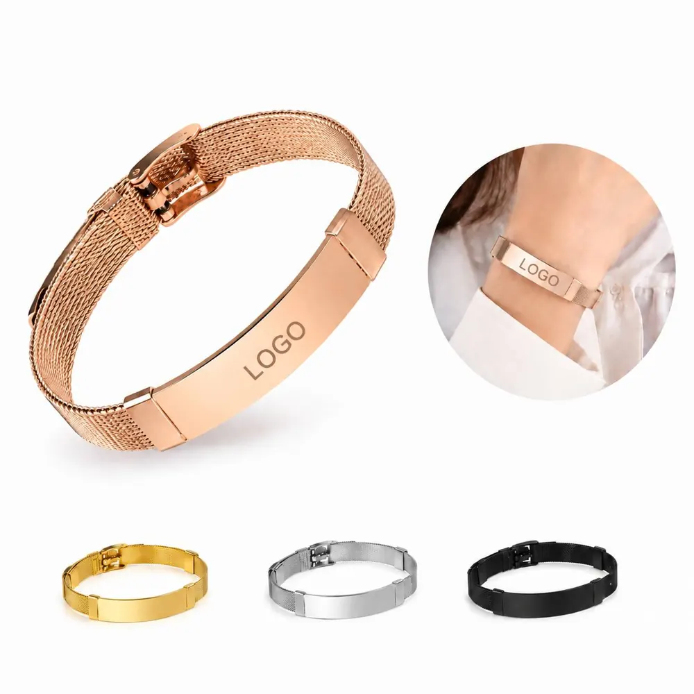 Waterproof Adjustable Stainless Steel Wristband for Daily