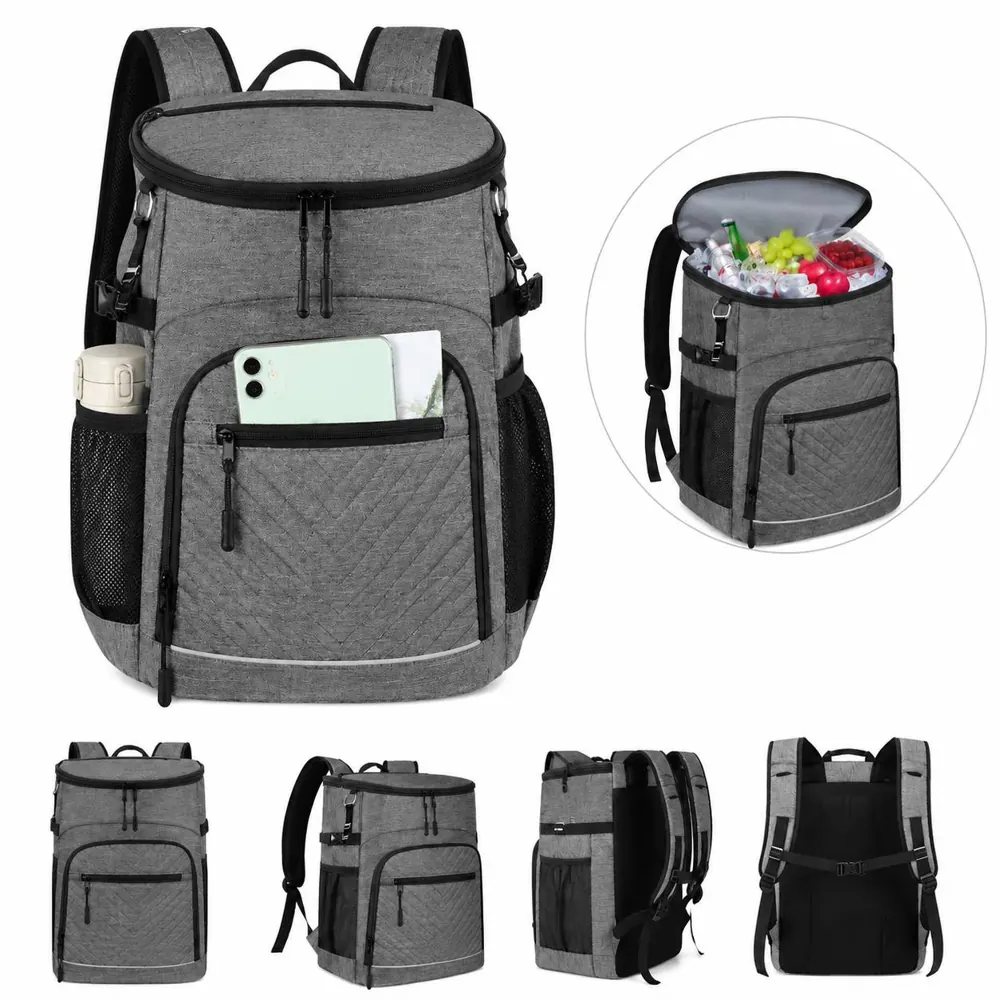 Leakproof Insulated Cooler Backpack for Camping Hiking 2