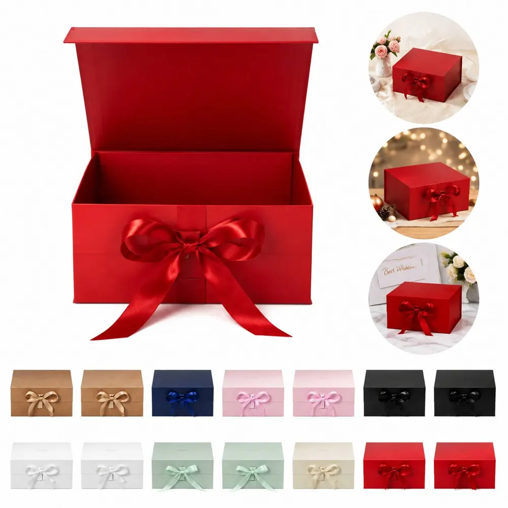 Magnetic Collapsible Gift Box 11x11x5.1 Inch Square 2