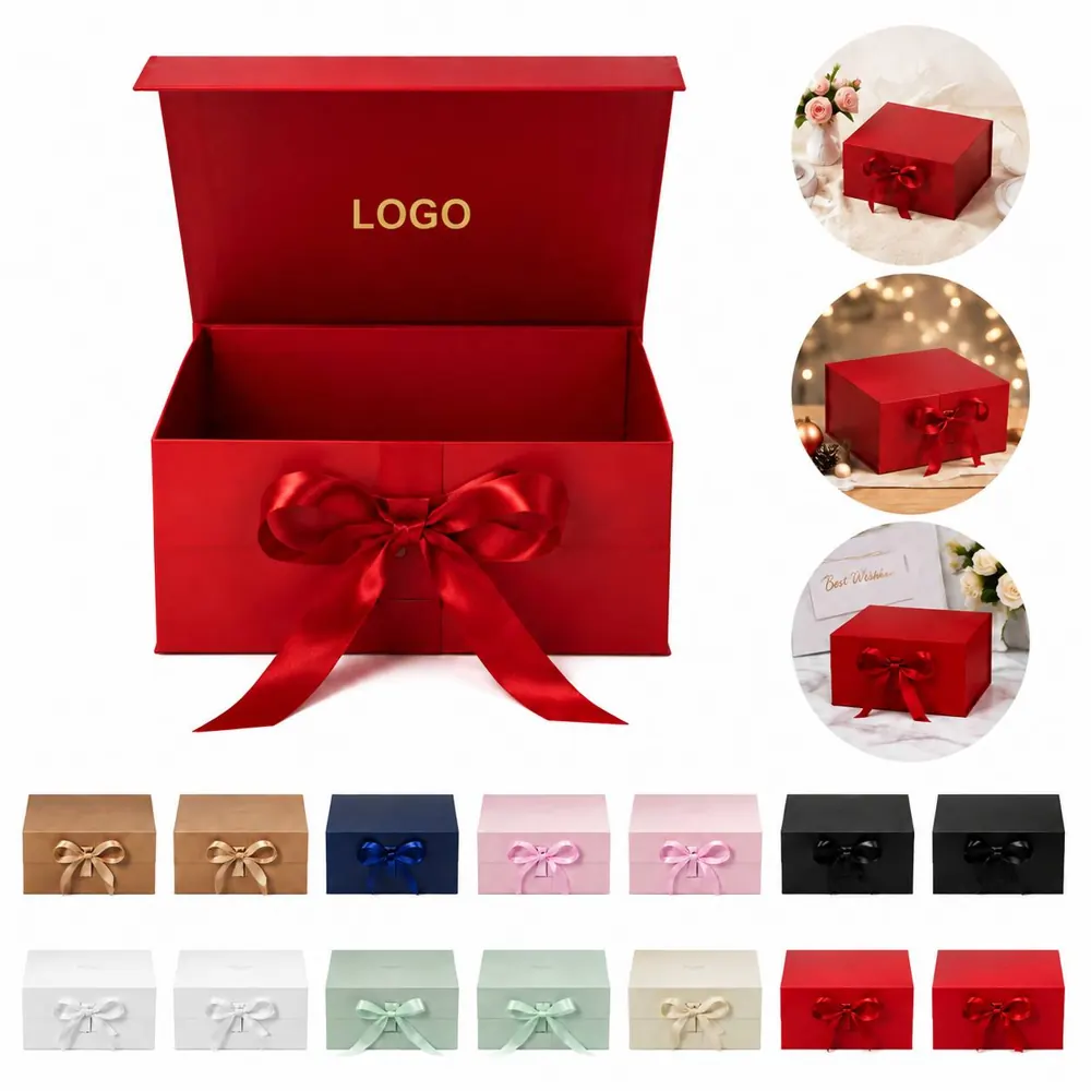 Magnetic Collapsible Gift Box 11x11x5.1 Inch Square