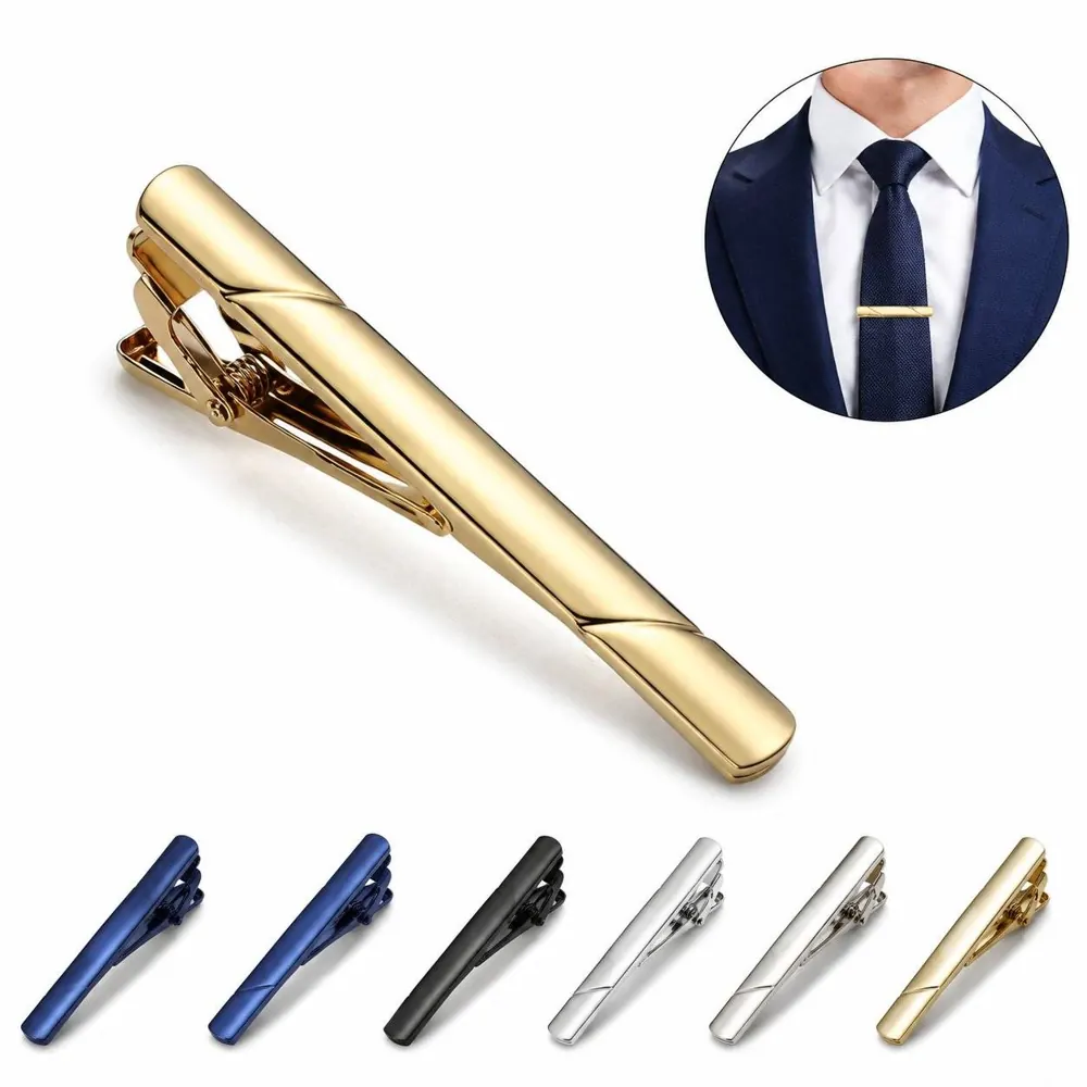 Copper Spring Tie Clip for Men, Secure Metal Fastener 2