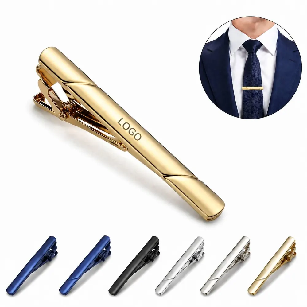 Copper Spring Tie Clip for Men, Secure Metal Fastener