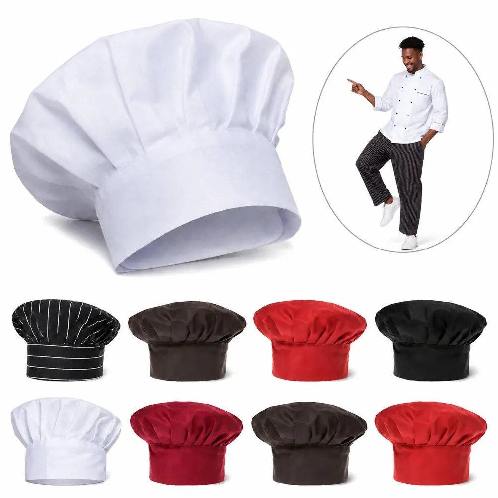 Unisex Adjustable Chef Cap for Kitchen Cooking, Breathable 2