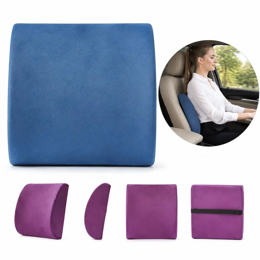 Memory Foam Lumbar Support Pillow for Lower Back Pain Relief 2