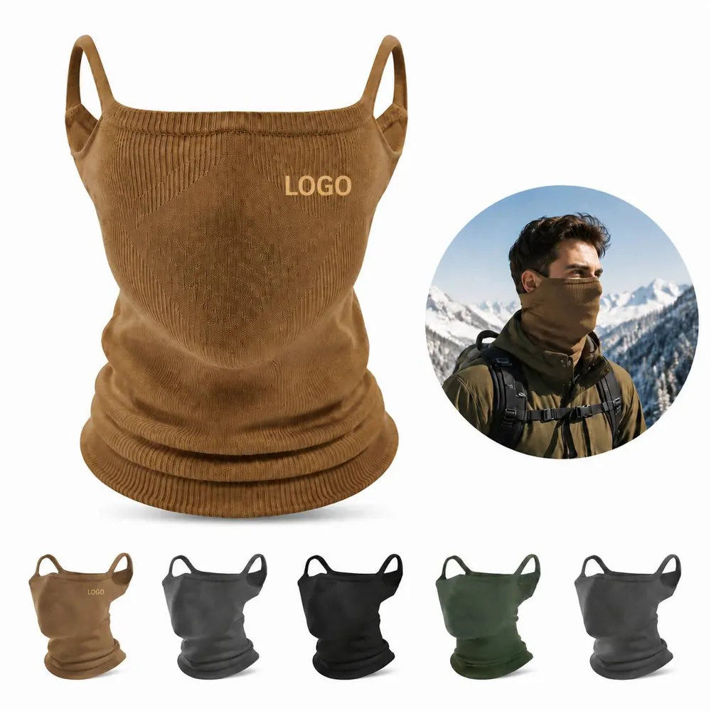 Windproof Thermal Face & Neck Gaiter with Ear Loops