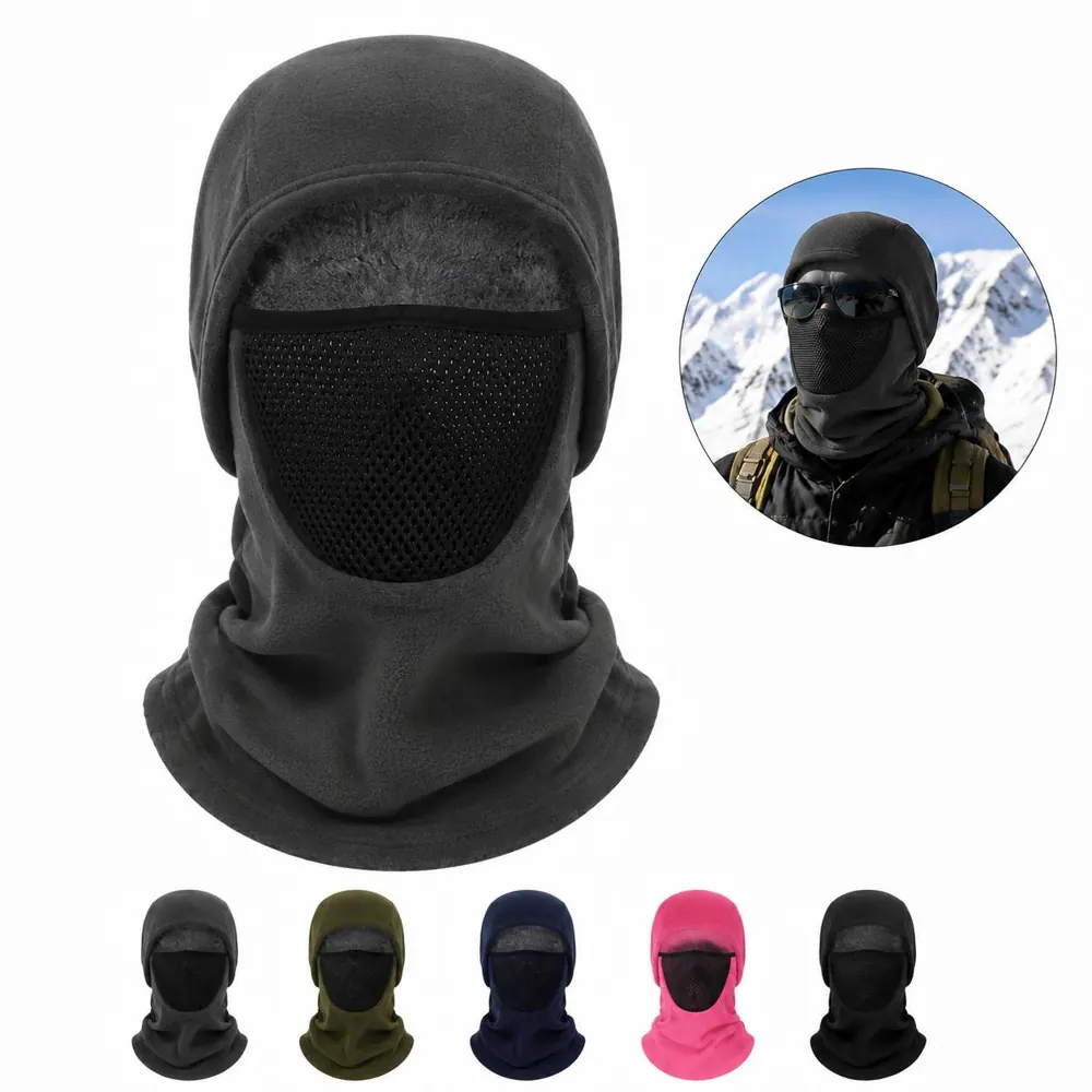 Double-Layer Thickened Fleece Balaclava for Cold Weather 2
