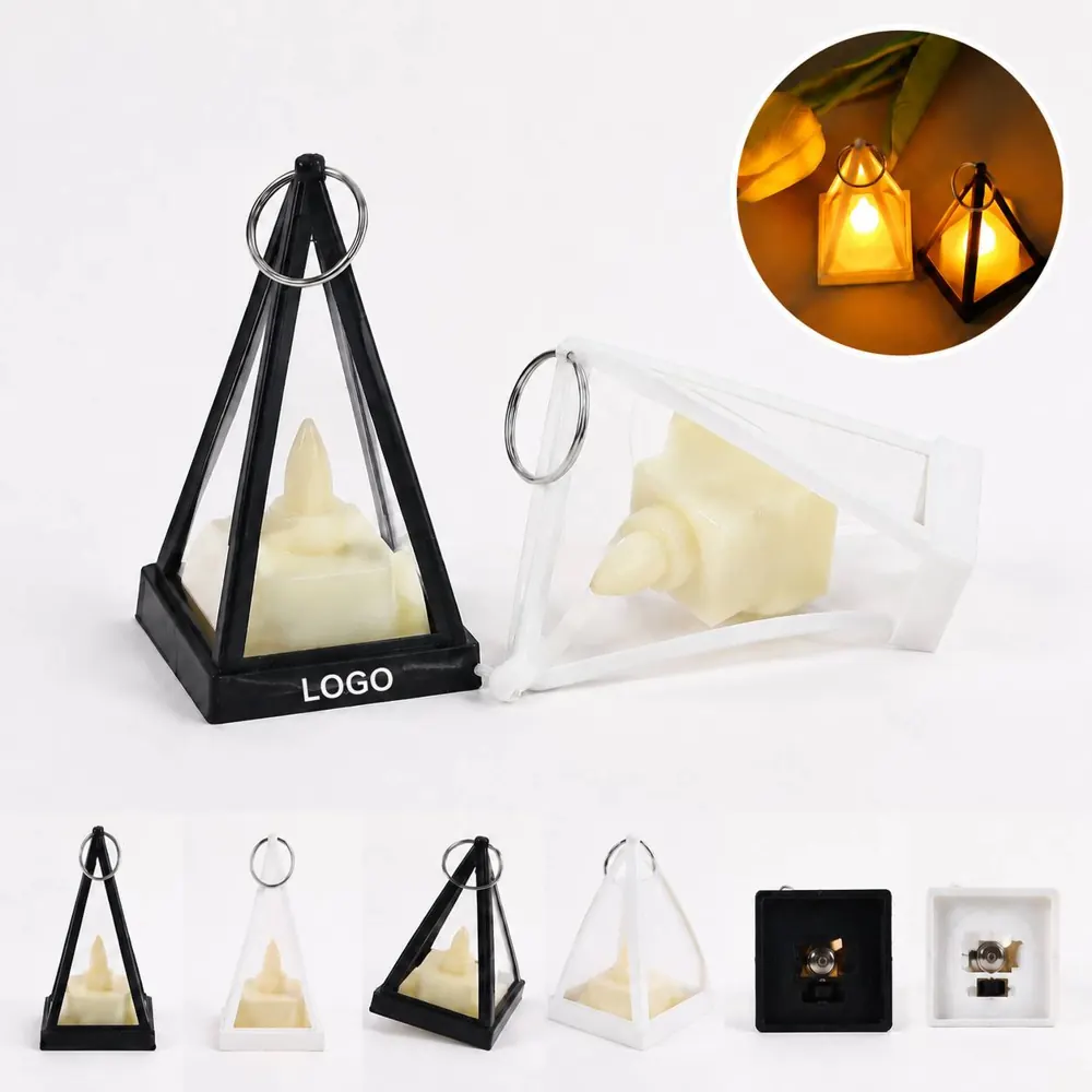 Triangular LED Hanging Candle Light with Flickering Flame