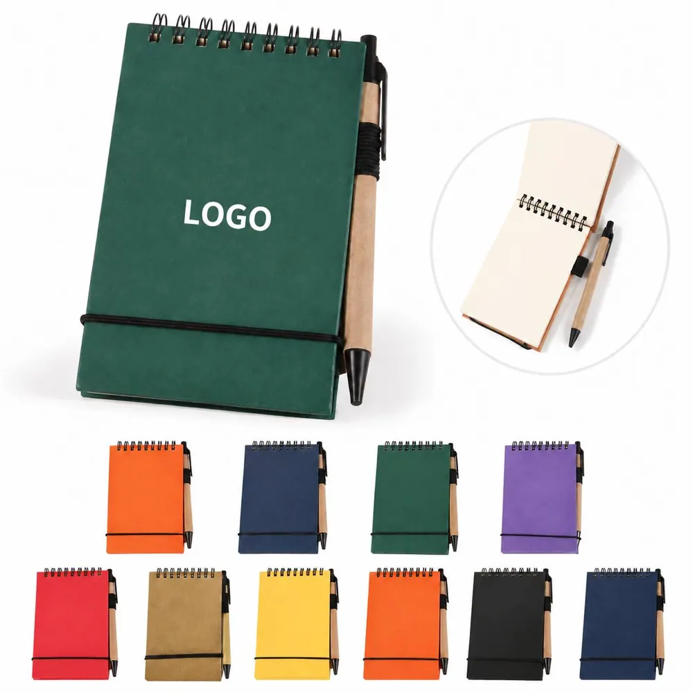 Compact Spiral Notepad with Pen for On-the-Go Journaling