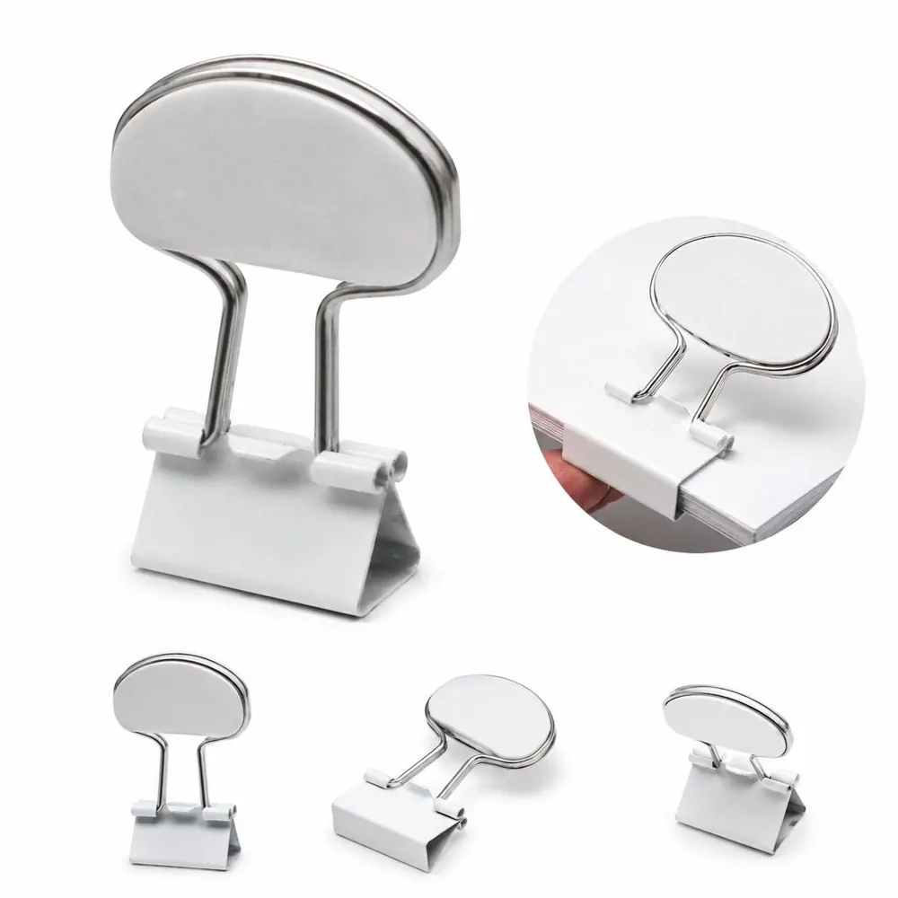ABS Metal Semicircle Binder Clip for Flip Page Organization 2