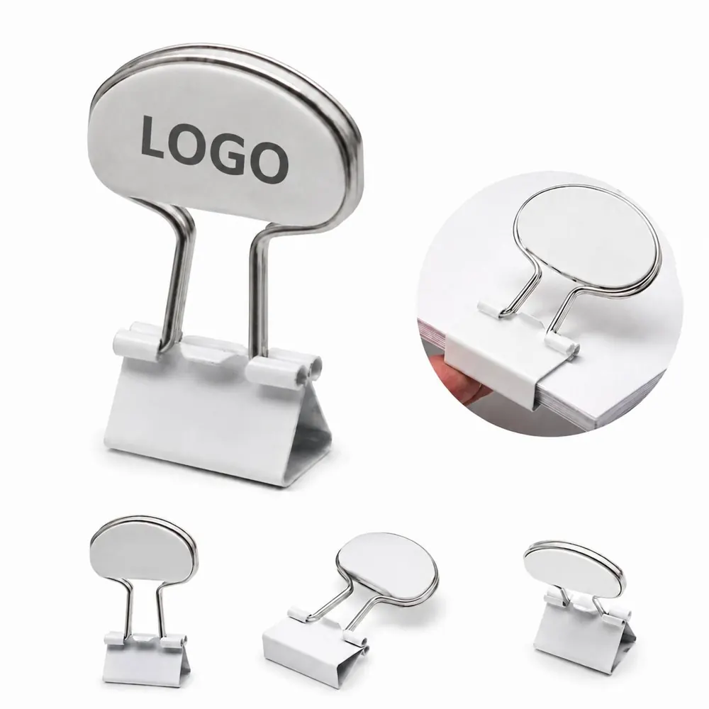 ABS Metal Semicircle Binder Clip for Flip Page Organization