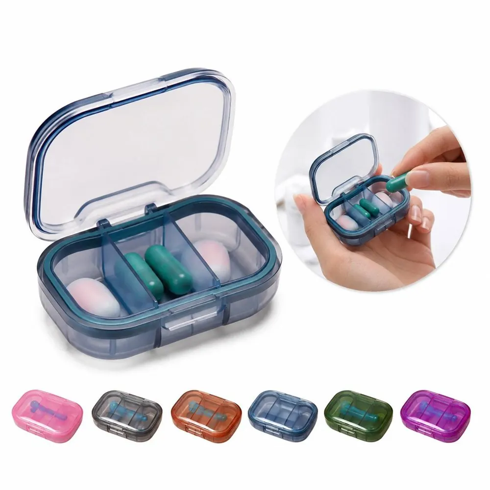 ABS 3-Compartment Pill Organizer with Snap-Lock Lids 2