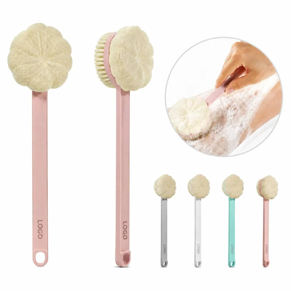 Exfoliating Back Scrubber with Long Handle, Dual-Sided Soft