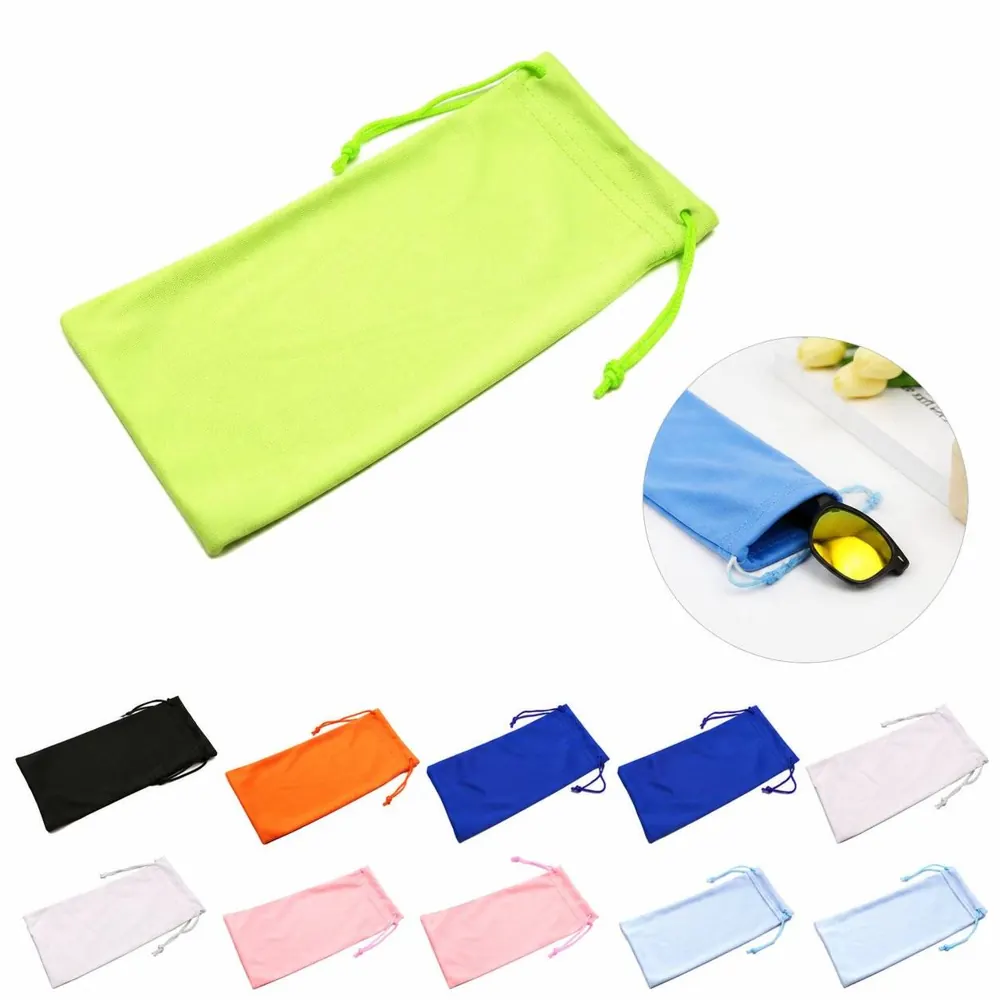 Soft Microfiber Drawstring Eyeglass Pouch for Scratch 2