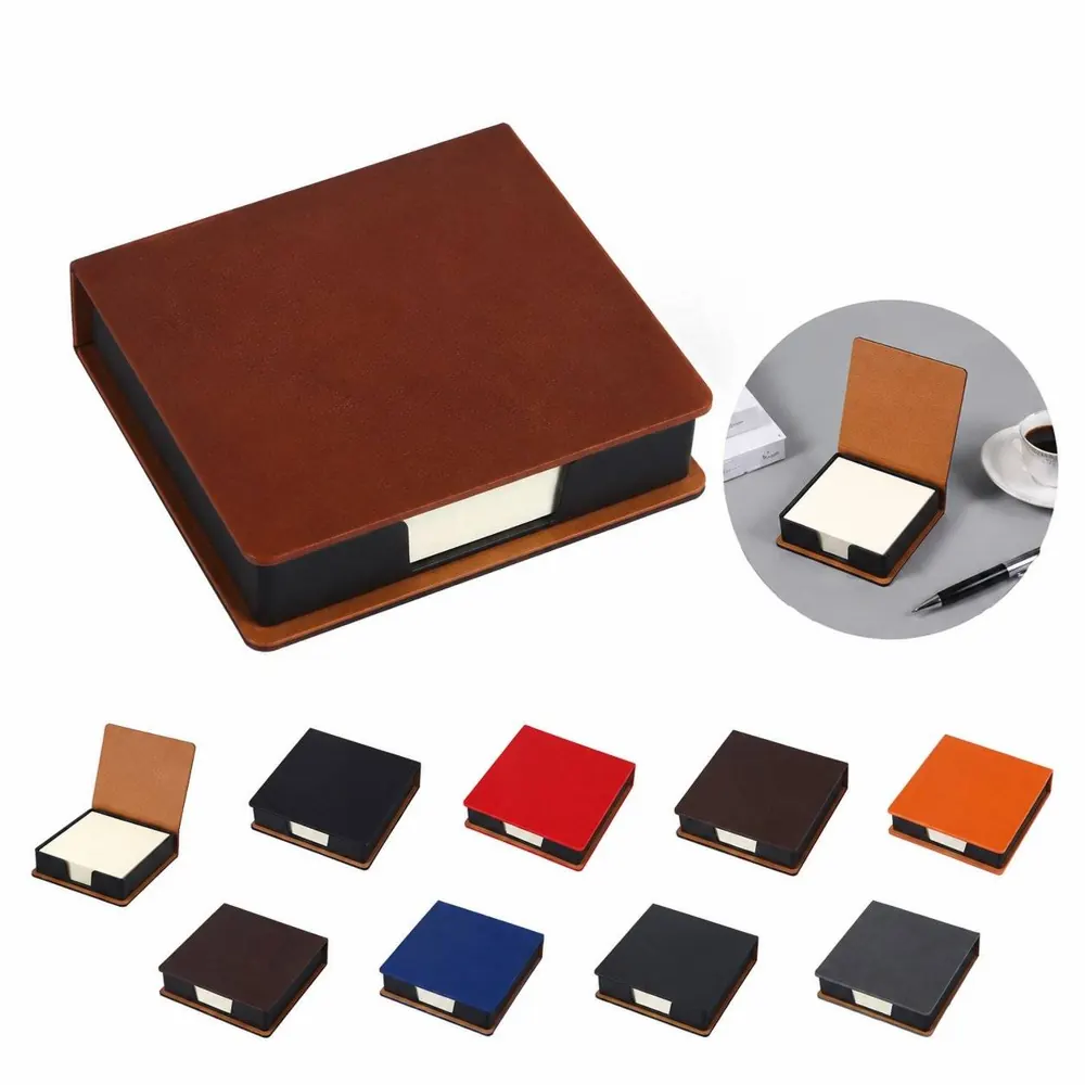 Leather Case Sticky Notes Set with Premium Adhesive Sheets 2
