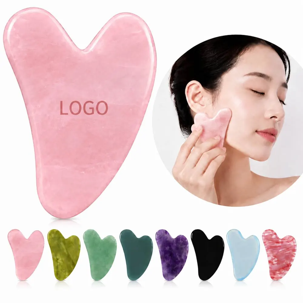 Natural Jade Gua Sha Massager for Facial Lymphatic Drainage