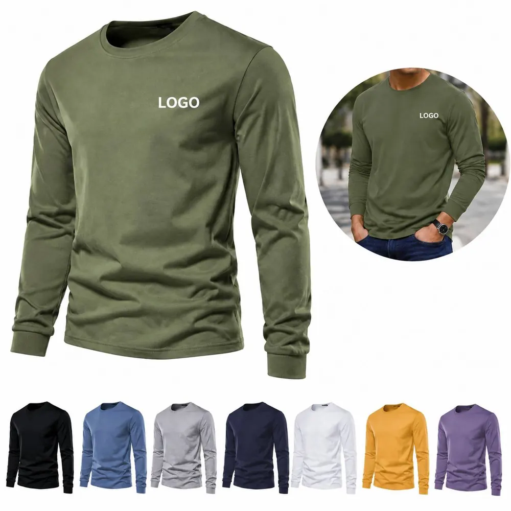 Men's Soft Stretch Performance Long Sleeve Crewneck Tee
