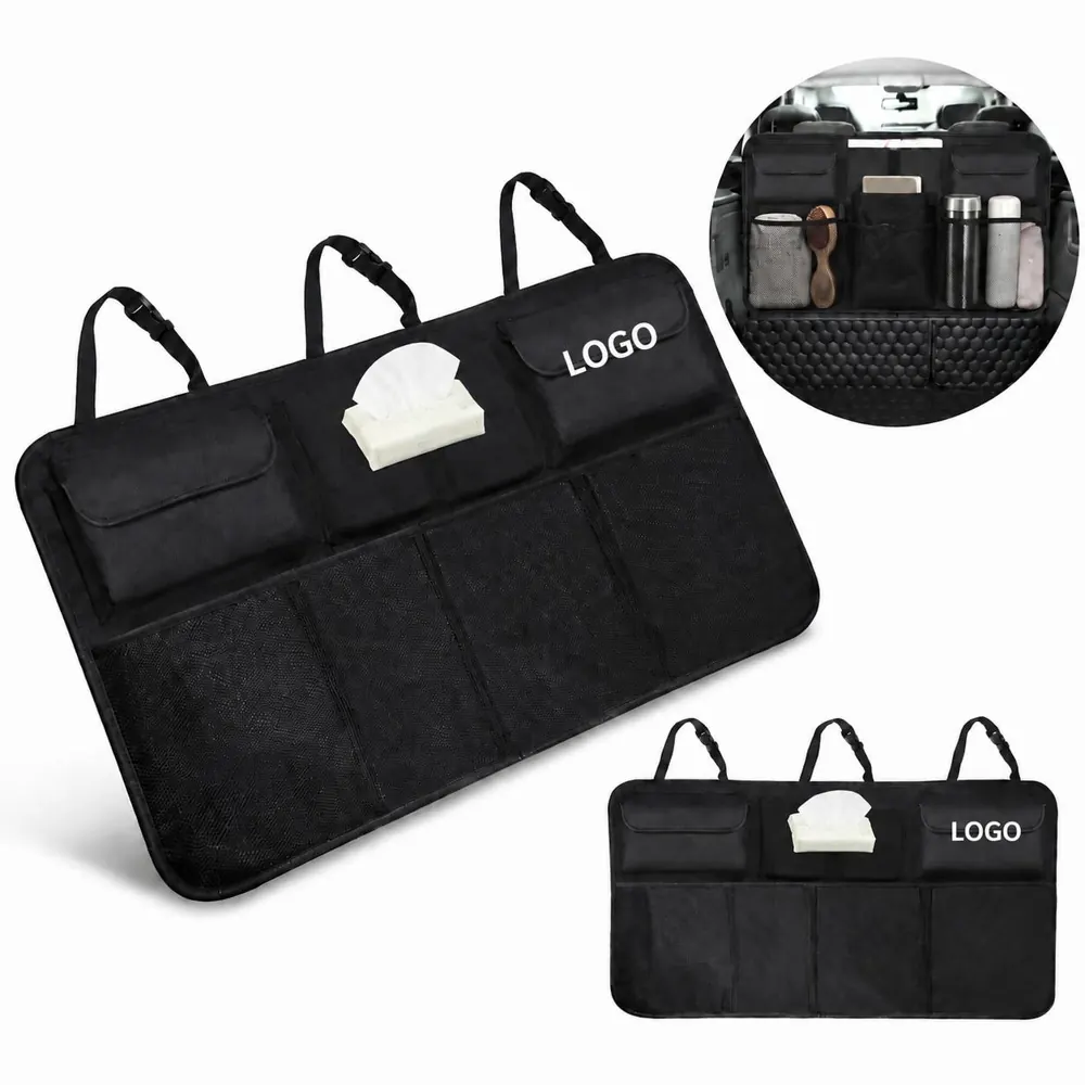 Car Trunk Organizer with Adjustable Straps, Large Capacity