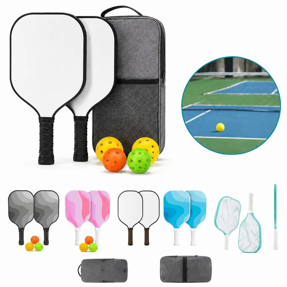 Premium Wood Pickleball Set with 4 Balls for Indoor Outdoor 2