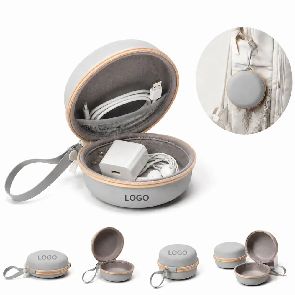 EVA Anti-Shock Round Storage Bag for Organizing Accessories