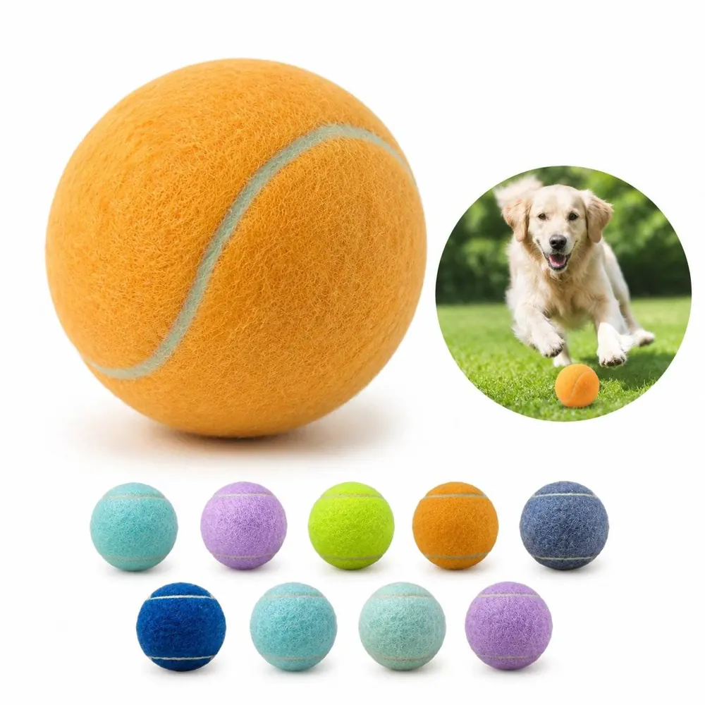 Durable Non-Toxic High Bounce Pet Tennis Balls for Dogs 2