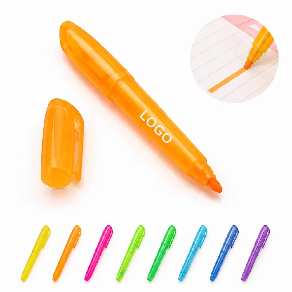 Mini Chisel Tip Fluorescent Highlighters, Fine Point
