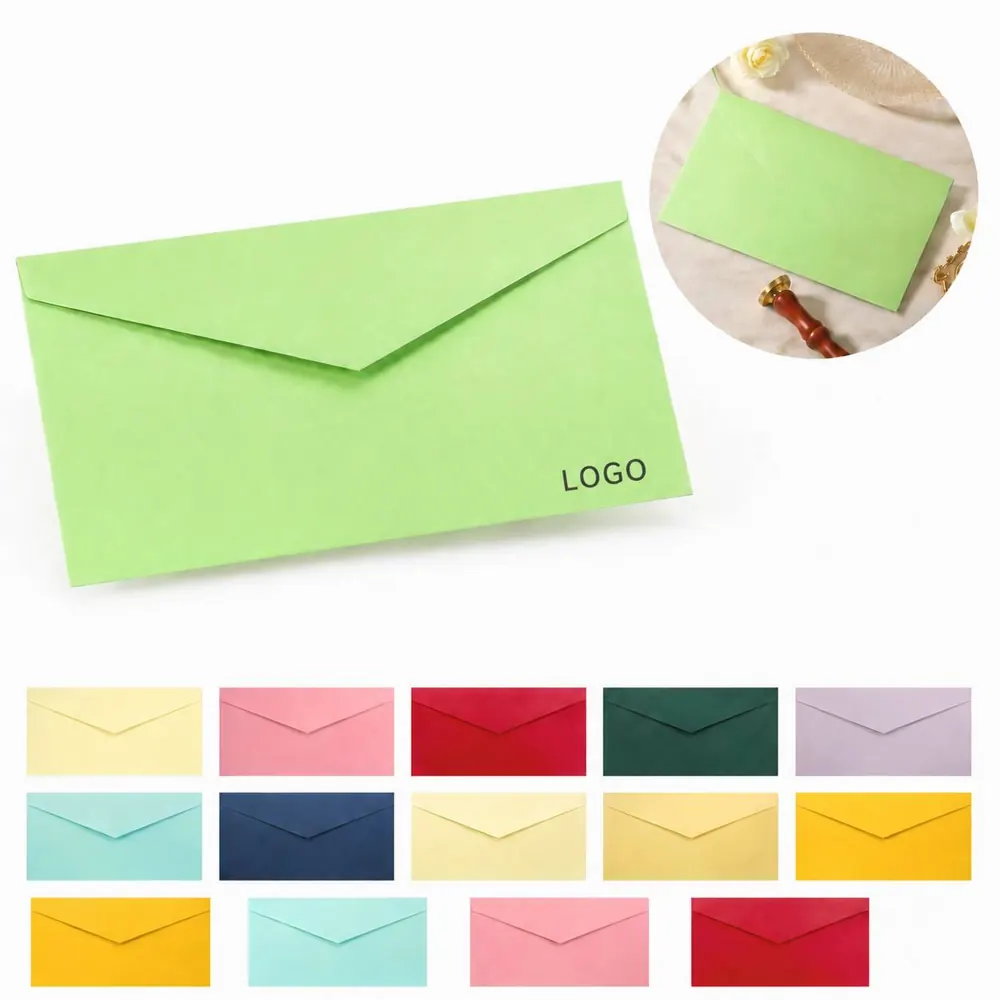 10-Color Customizable Invitation Envelopes for Weddings