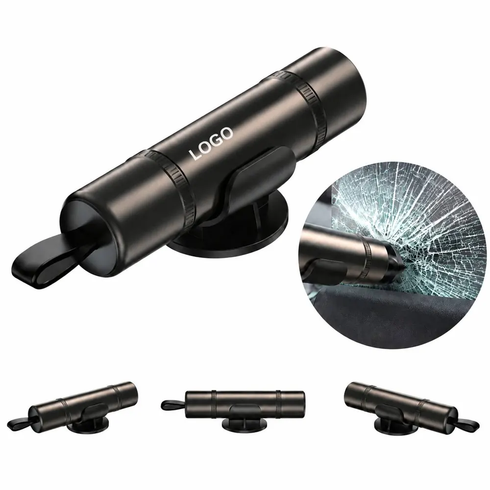 2-in-1 Emergency Car Escape Tool with Glass Breaker Hammer