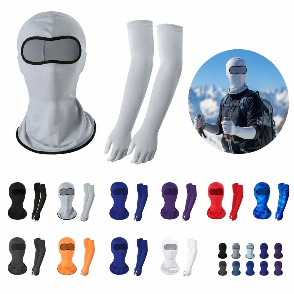 Ice Silk Cooling UV Sun Protection Face Mask and Arm 2
