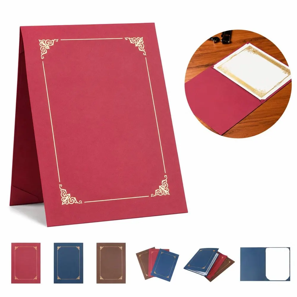 Fade-Resistant Certificate Holder with Clear Window Display 2
