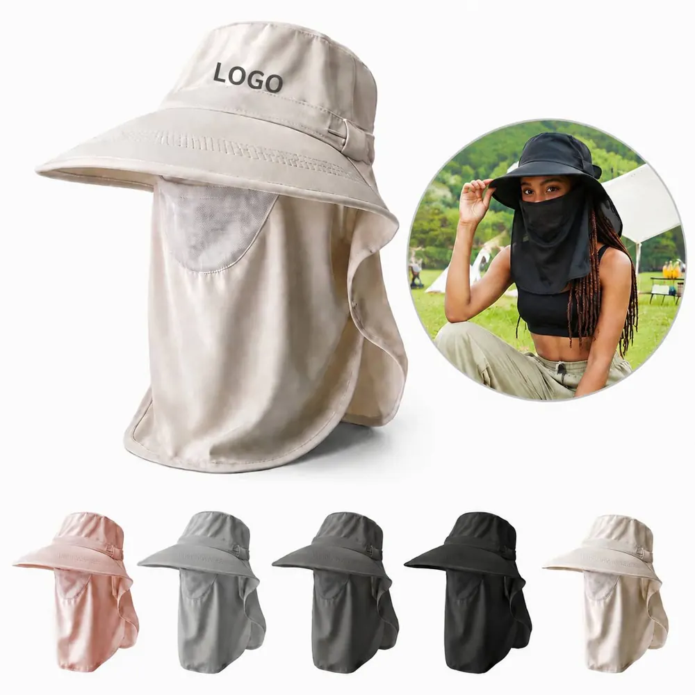 Foldable Wide Brim Sun Protection Hat with Adjustable Chin