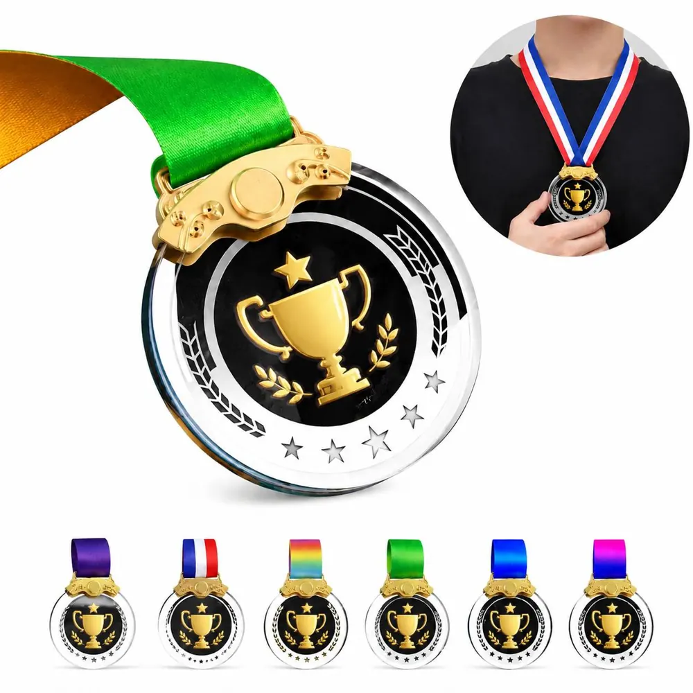 Crystal Award Medal with Lanyard for Ceremonies 2