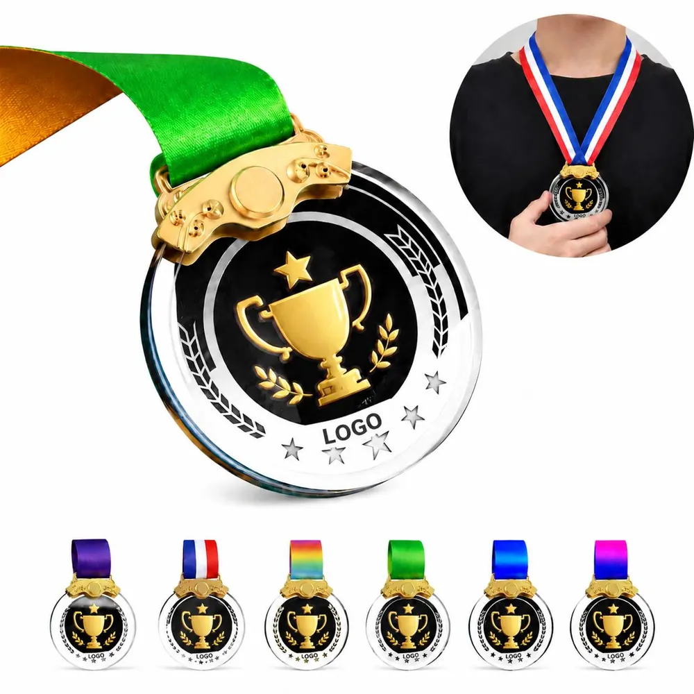 Crystal Award Medal with Lanyard for Ceremonies