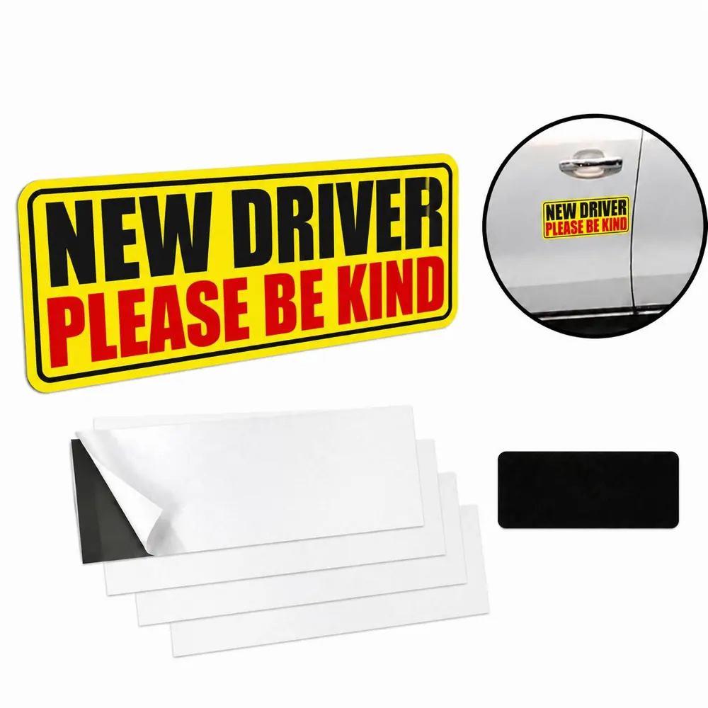 Magnetic Car Decal 9 7/8 x 3 1/8 in, Removable Vinyl 2