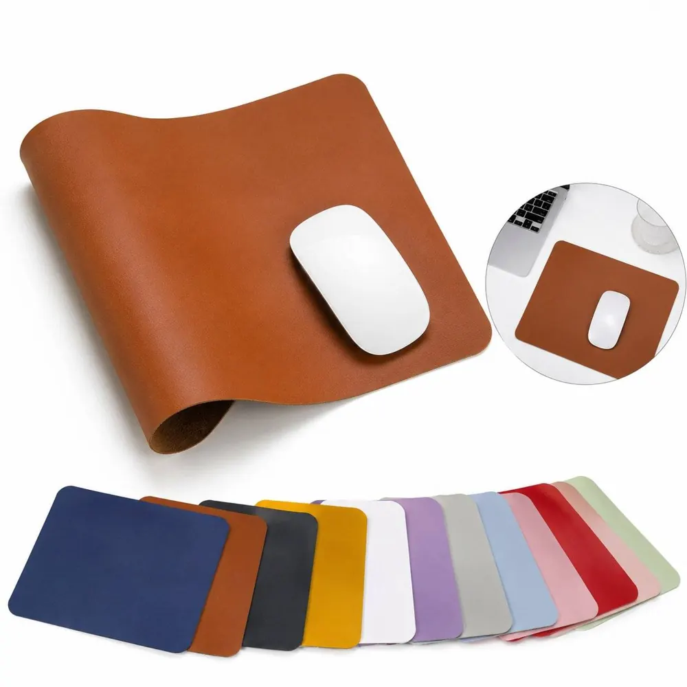 PU Leather Mouse Pad with Non-Slip Rubber Base 2