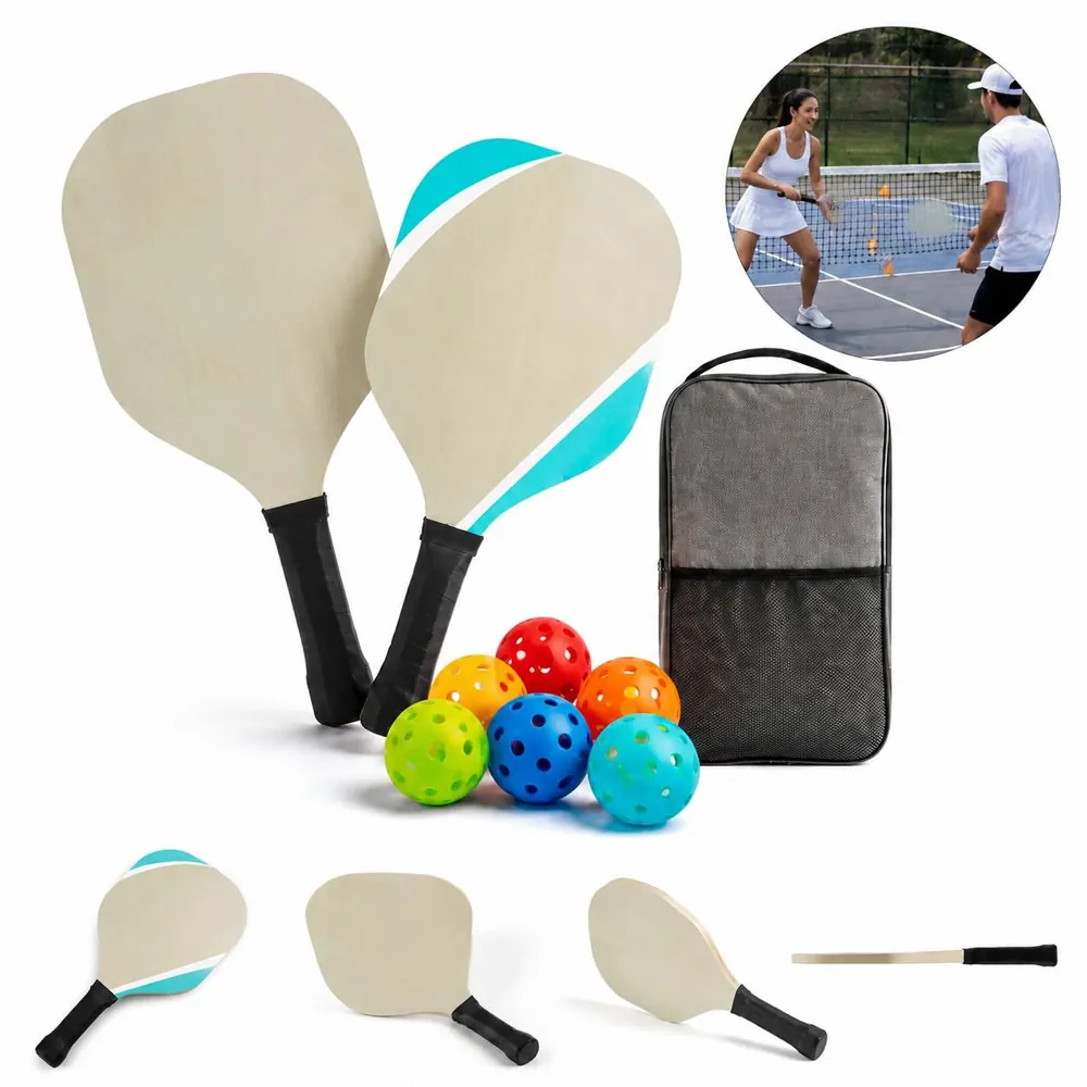 Pickleball Paddle Set with 2 Rackets, 2 Balls & Shoulder Bag 2