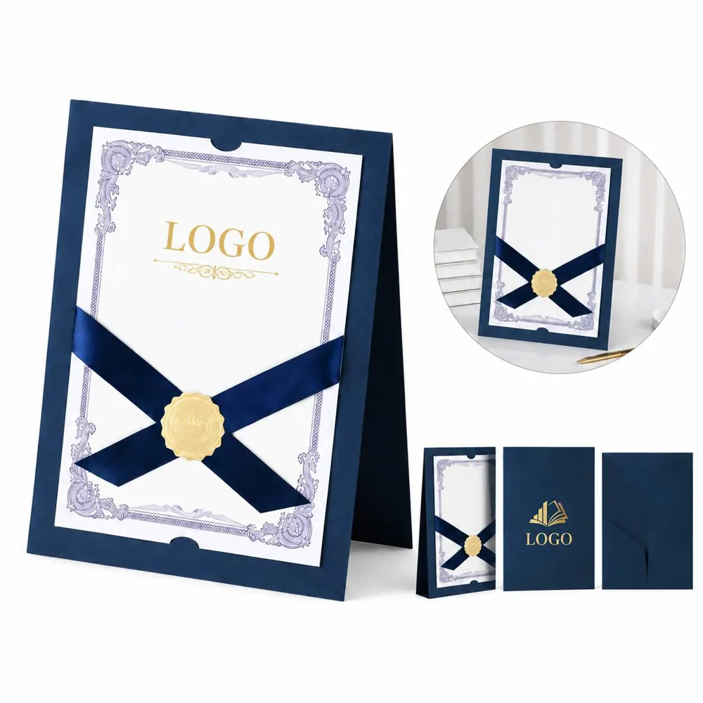 Custom Presentation Certificate Holder with Clear Front