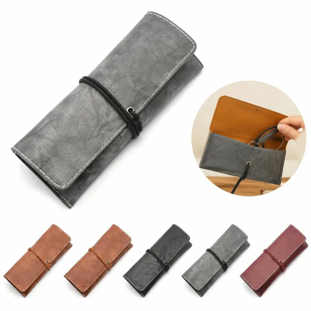 Soft Leather Eyeglass Case with Adjustable Strap 2