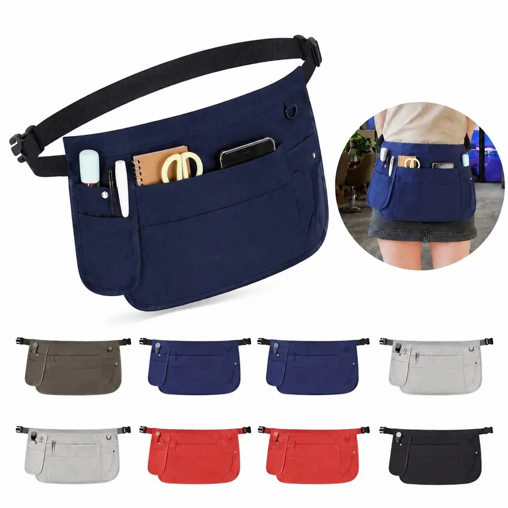 Durable Canvas Multi-Pocket Half Apron for Kitchen 2