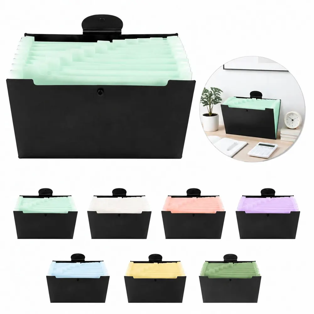 12-Pocket Expanding File Folder with Labels for Organized 2