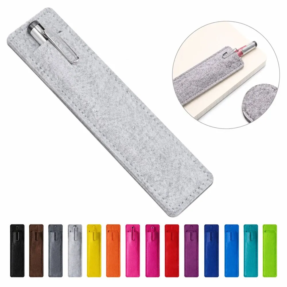 Sturdy Felt Pen Pouch with Roll-Up Closure for Organized 2