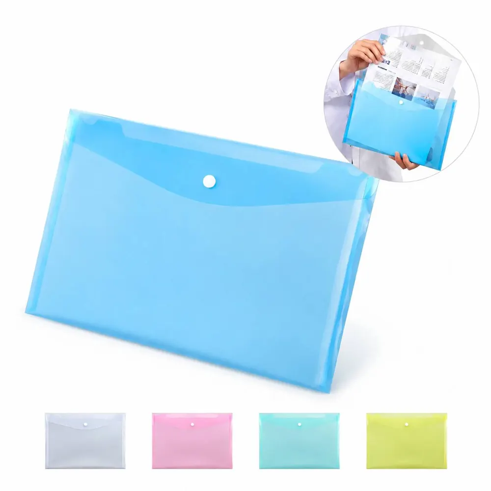 Waterproof Clear Snap-Button File Folder for Document 2