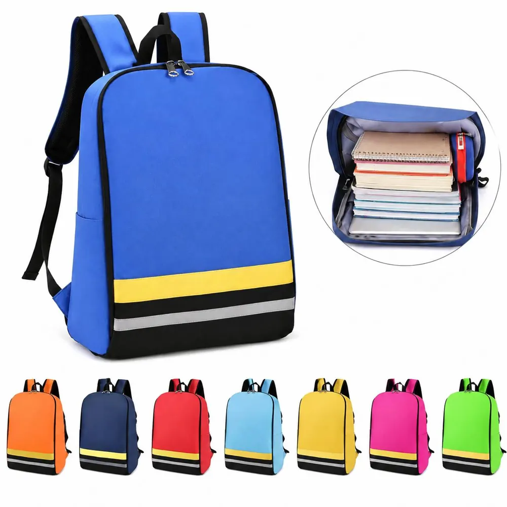 Multicolor Reflective Kids' Backpack for School with Padded 2