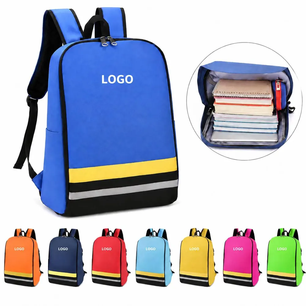 Multicolor Reflective Kids' Backpack for School with Padded
