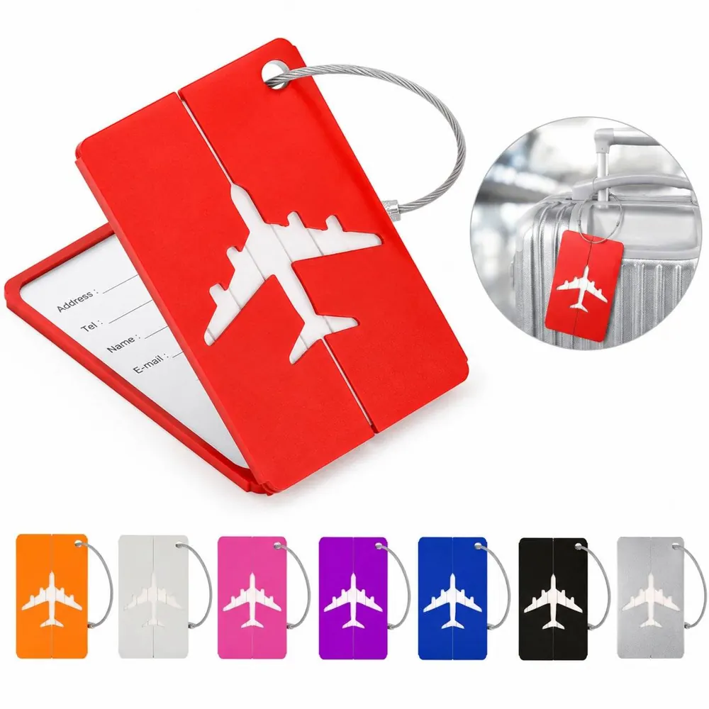 Aluminum Alloy Luggage Tag for Suitcase with Secure 2