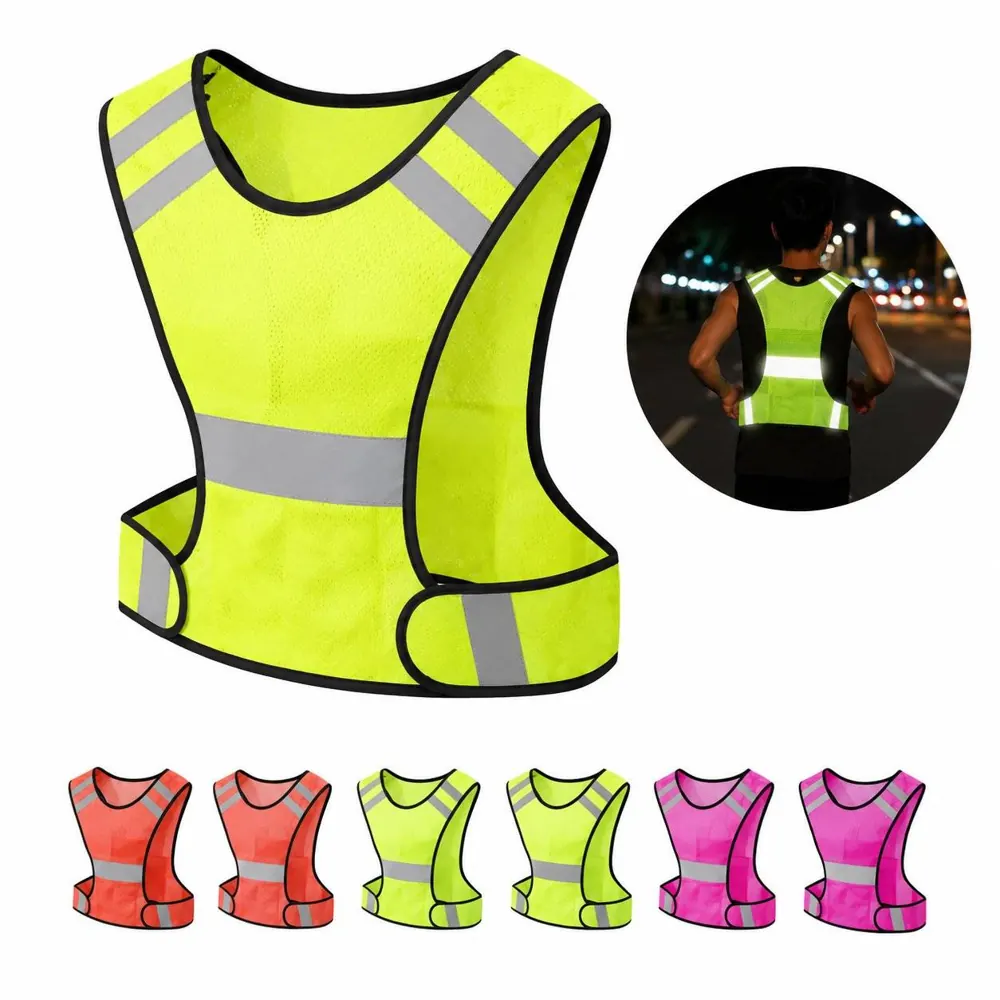 High Visibility Reflective Running Vest with Front Pocket 2