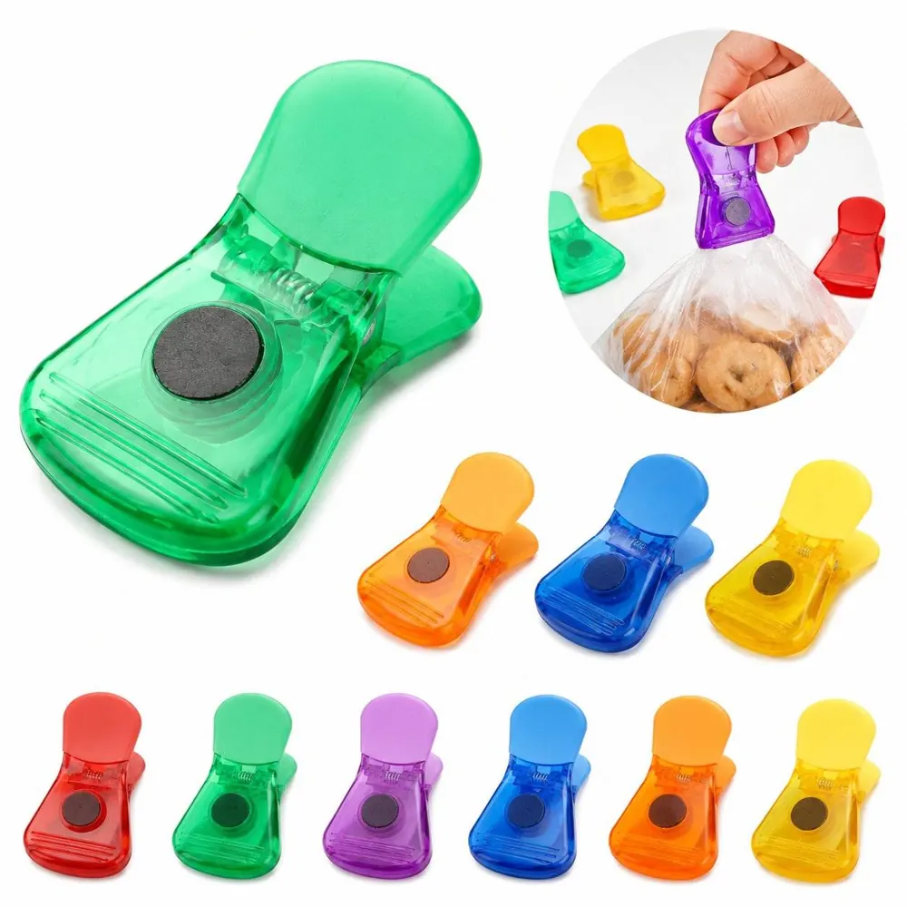 Magnetic Plastic Refrigerator Clips for Sealing Food Bags 2